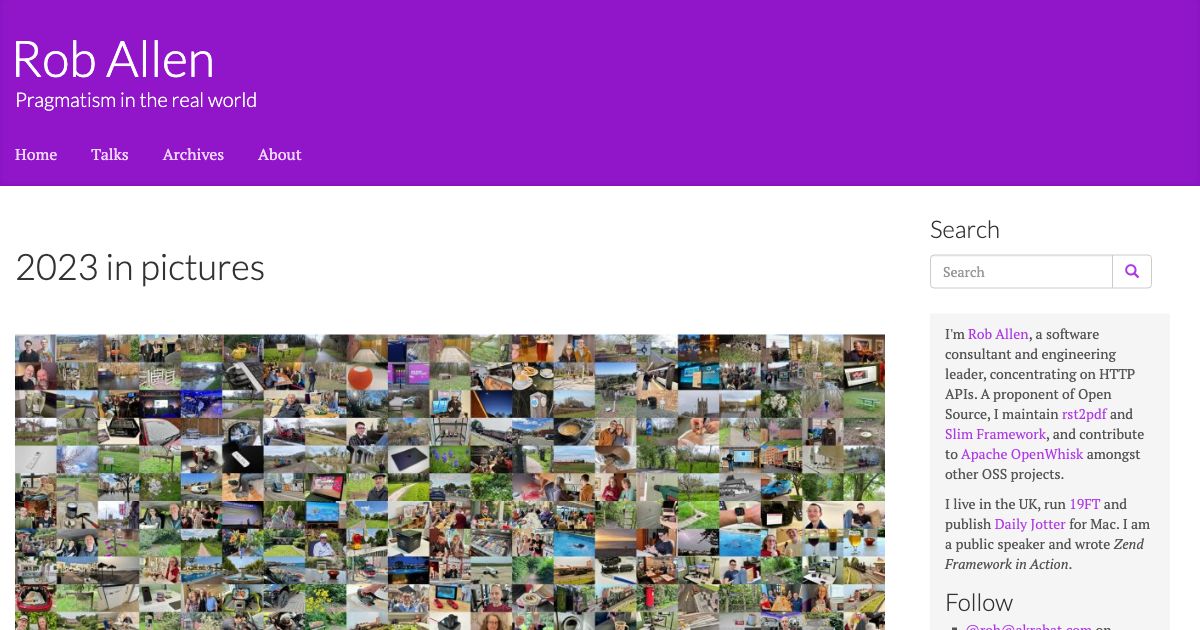 Screenshot of web page.