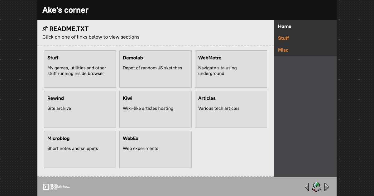 Screenshot of web page.