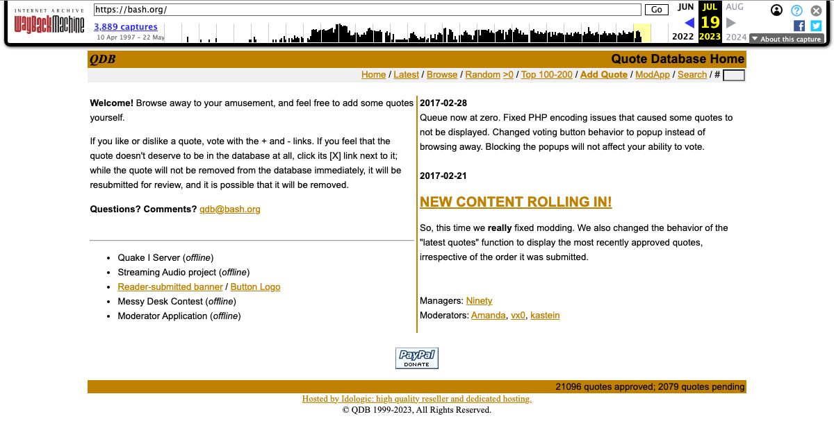 Screenshot of web page.