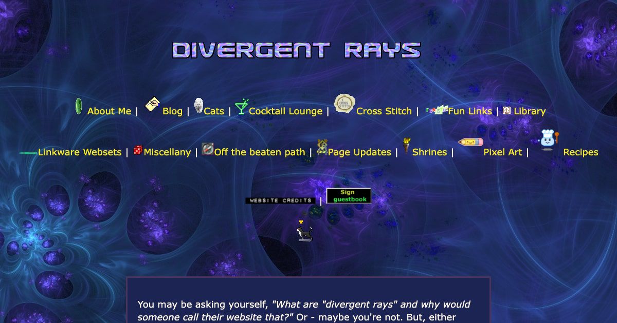 Screenshot of web page.