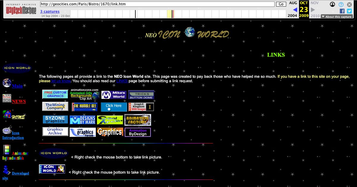 Screenshot of web page.