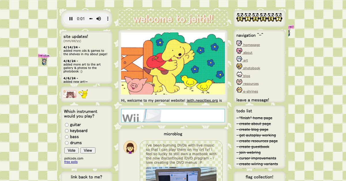 Screenshot of web page.