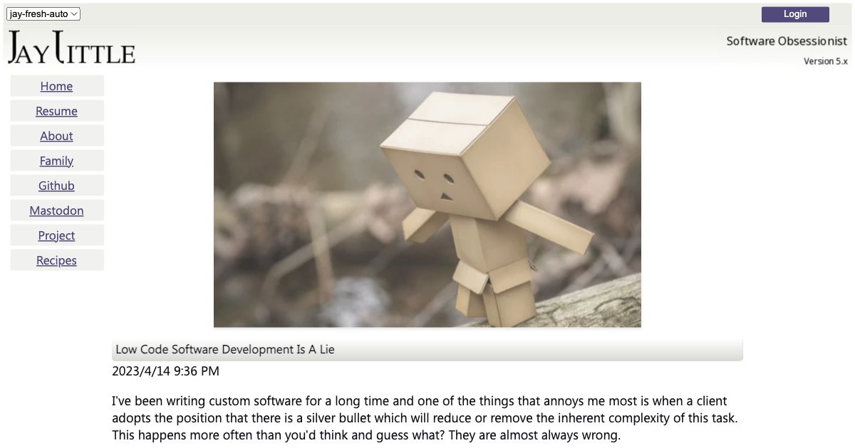 Screenshot of web page.