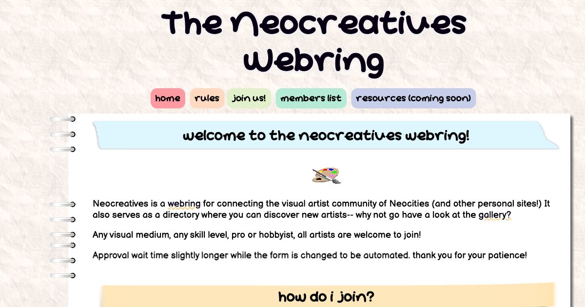 Screenshot of web page.