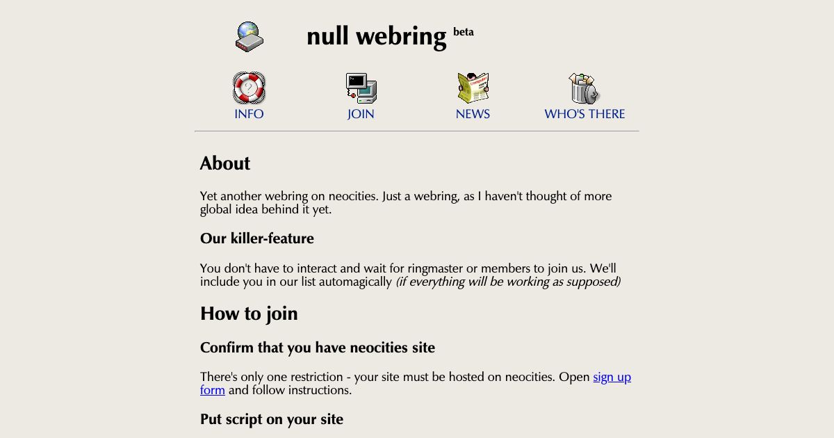 Screenshot of web page.