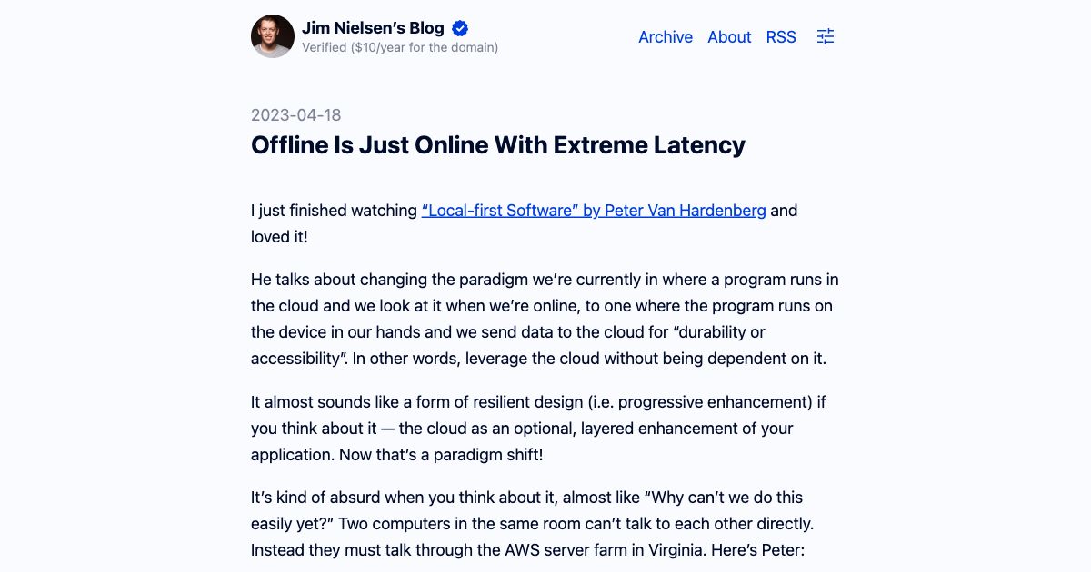 Screenshot of web page.