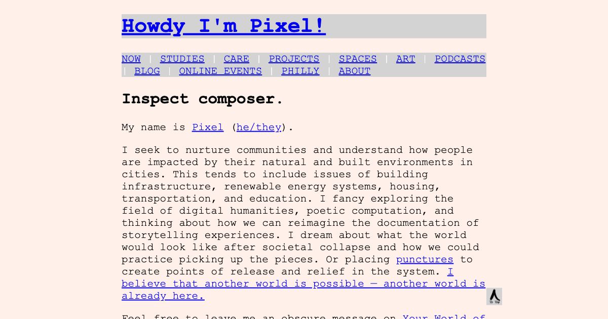 Screenshot of web page.