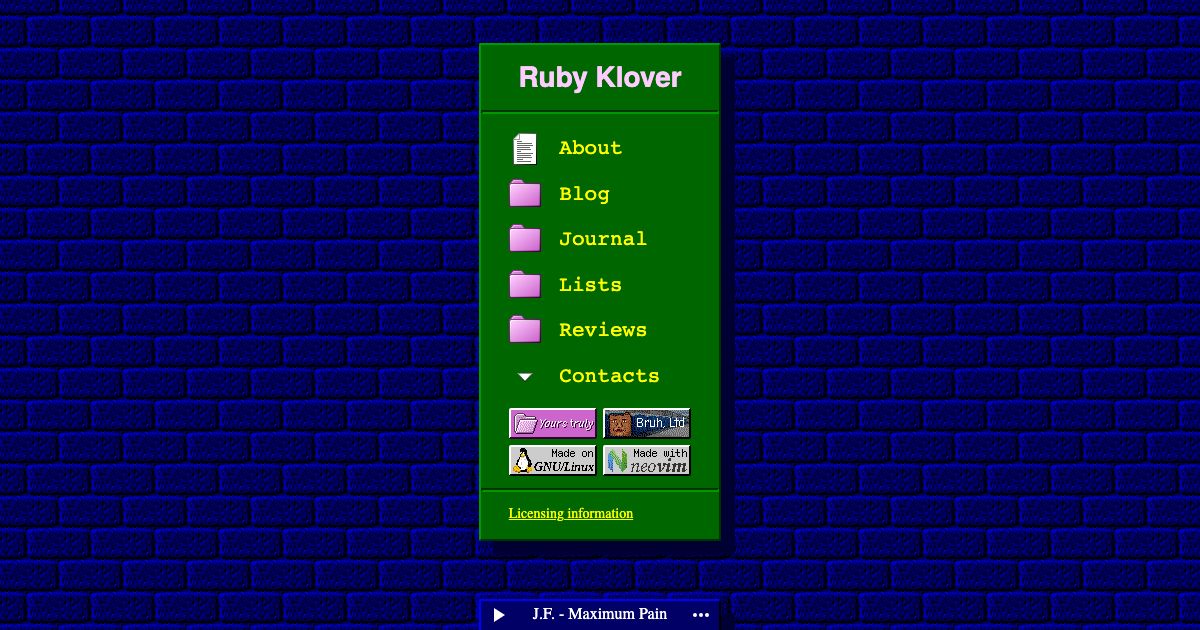Screenshot of web page.
