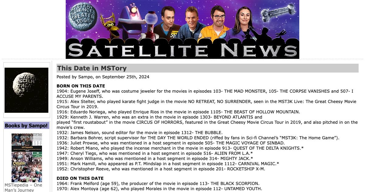 Screenshot of web page.