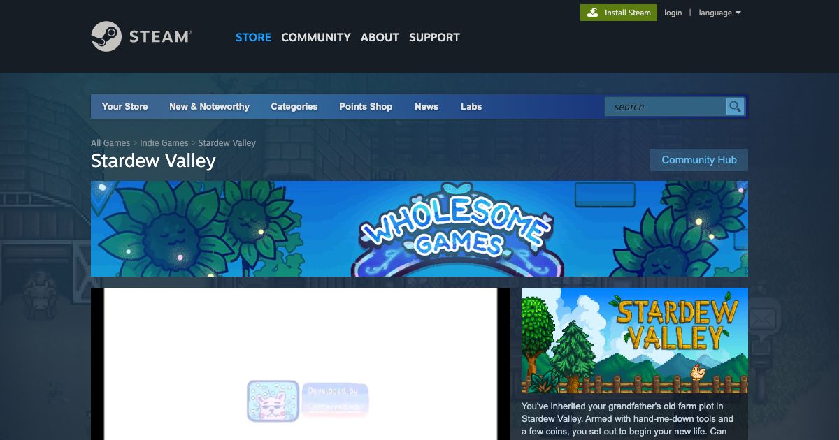 Screenshot of web page.