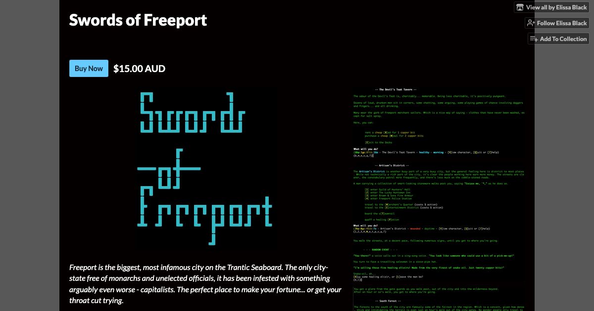 Screenshot of web page.