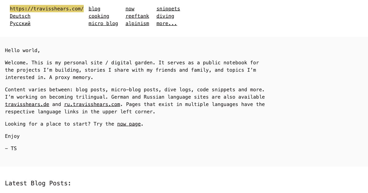 Screenshot of web page.