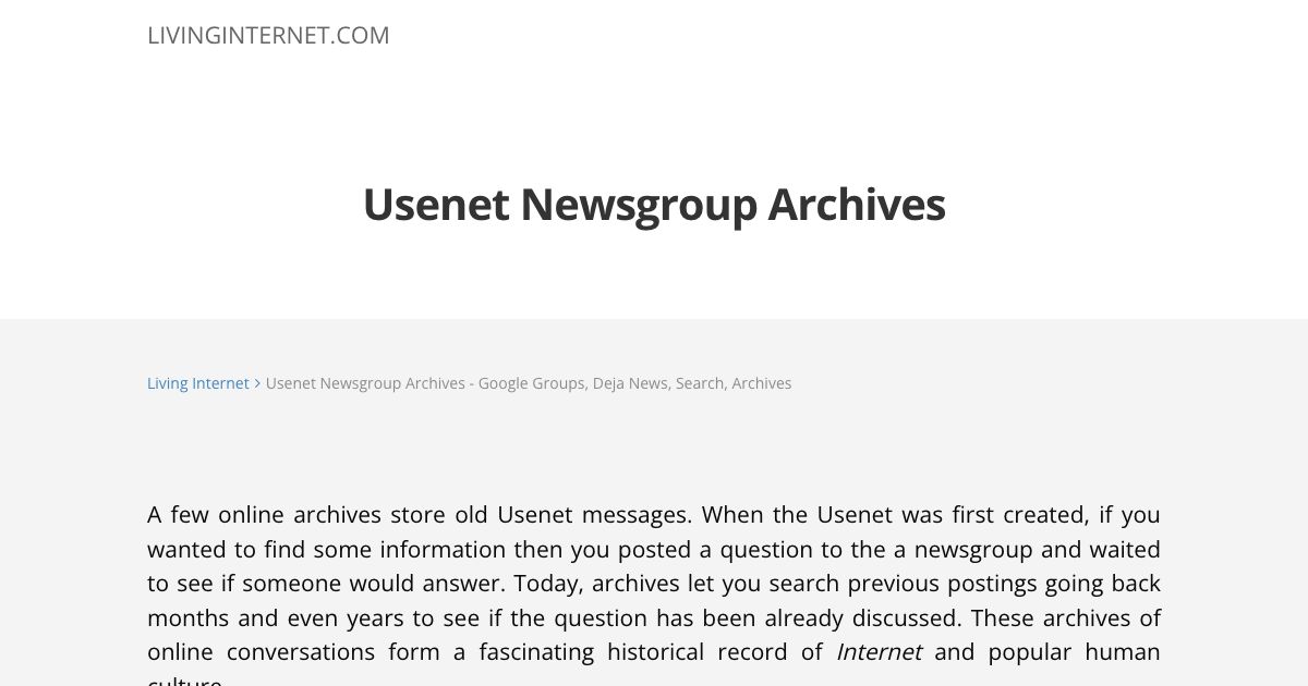 Screenshot of web page.