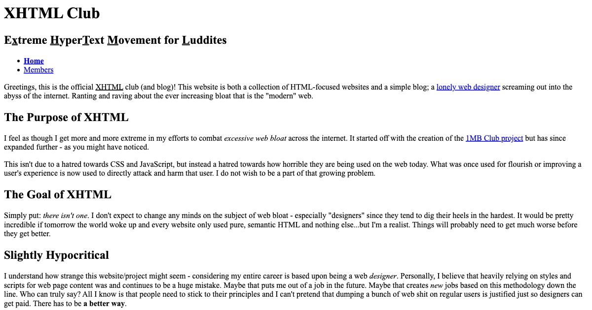 Screenshot of web page.