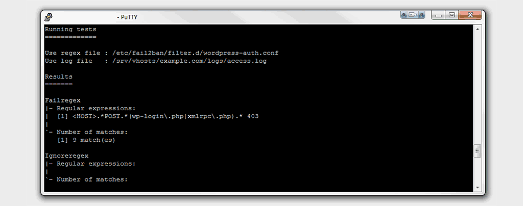 fail2ban-regex output