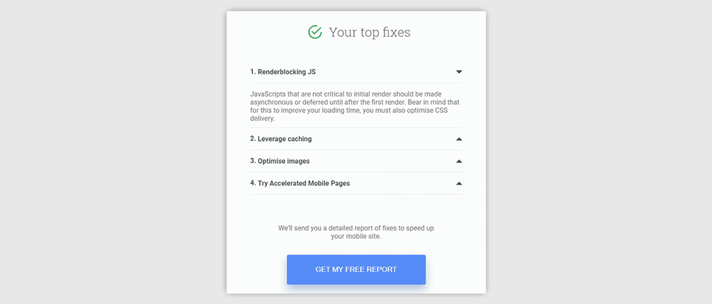 A section of titles each suggesting what could be included in the free report, if only you would click the button